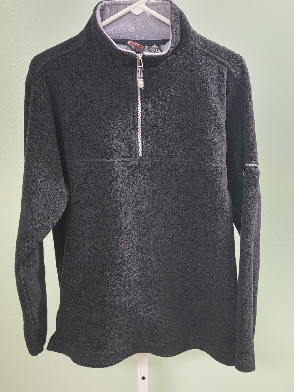 Women's Black Quarter-Zip Fleece Pullover